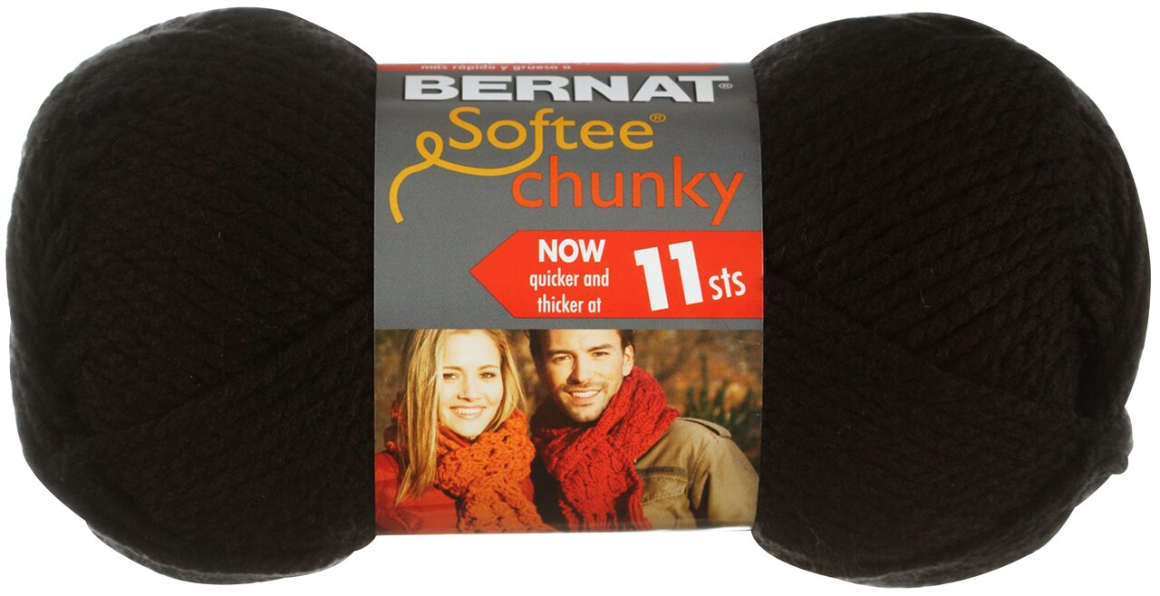 Multipack of 24 Bernat Softee Chunky Yarn Black